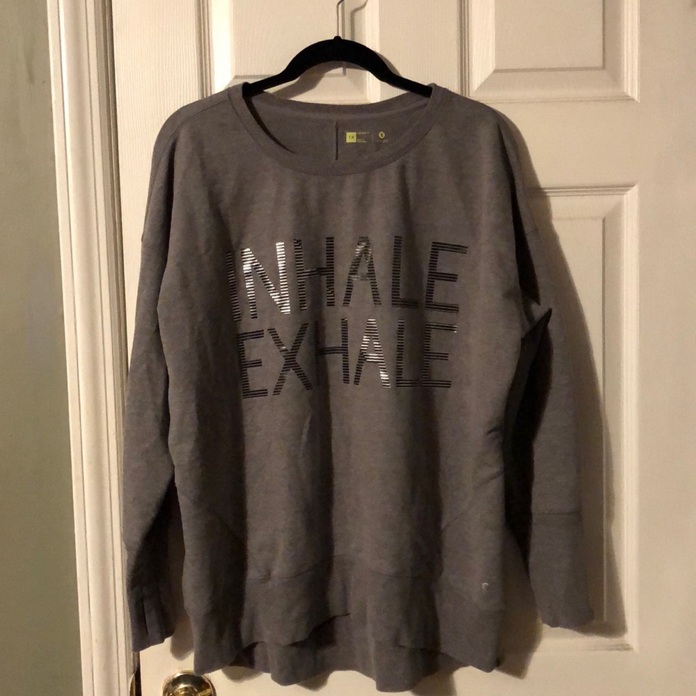 Inhale exhale workout sweater